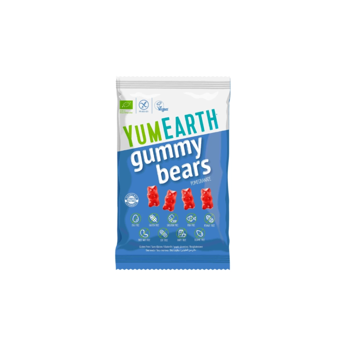 Organic Pomegranate Gummy Bears • Yumearth • 50gr