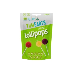 Organic Lollipops Cherry, Sour Apple & Grape Flavor • 14pcs • YumEarth