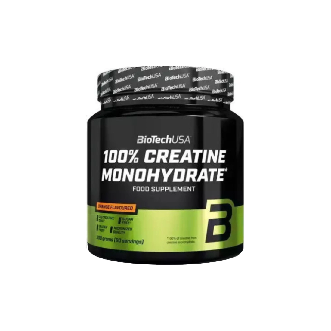 100% Creatine Monohydrate Πορτοκάλι • BioTech USA • 300gr