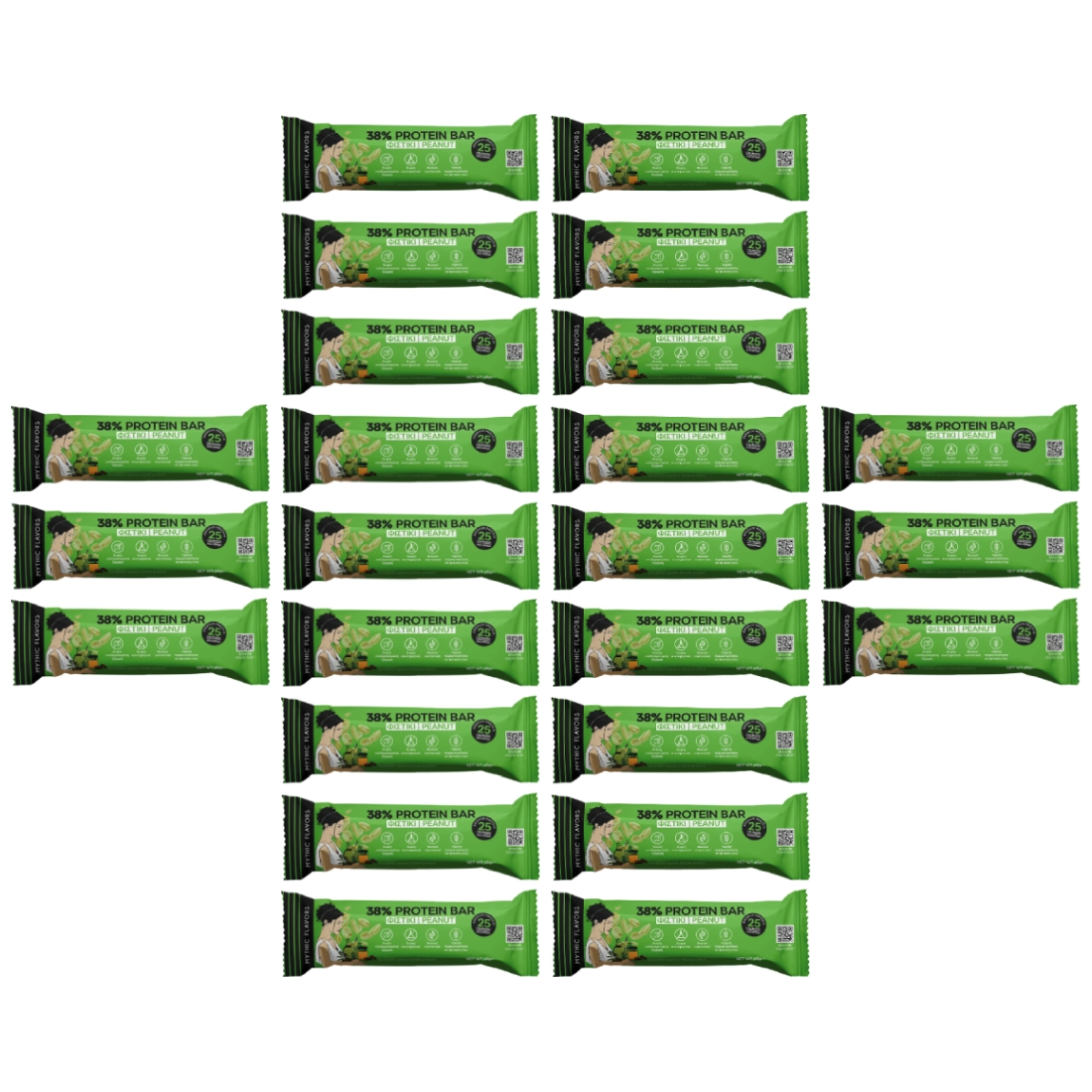 Μπάρες Πρωτεΐνης 38% Φιστίκι & Μέλι • Mythic Flavors • Mega Combo 24 τμχ